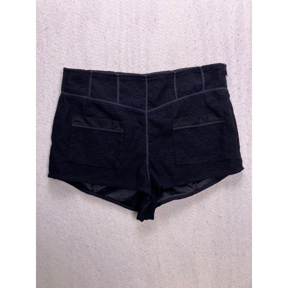 Maeve Anthropologie Shorts Womens 14‎ Black  Lace High Rise Side Zip